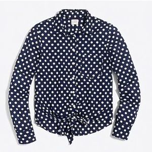 NWT J Crew tie waist shirt (sold out online!)